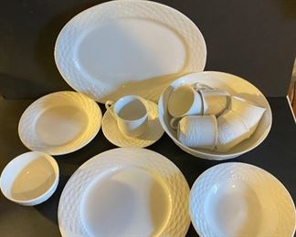 Gibson. Basketweave ironstone china. 8 place setting