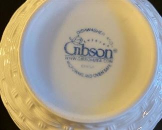 Gibson ironstone dishes. mark