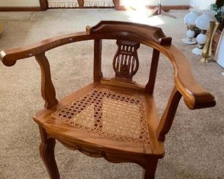 Vintage small cane bottom chair
