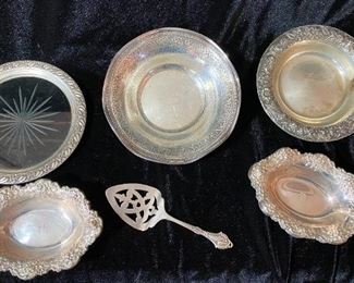 Silver and silver plate servicing pieces