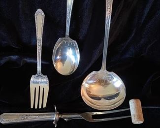 Silver plated service pieces