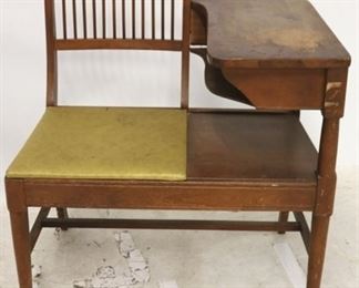 2756 - Vintage gossip bench 31 x 28 x 20 some stain loss