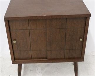 3292 - Mid-century sliding door cabinet 27 x 23 x 14 1/2