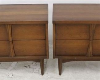 3293 - Matching pair mid-century bedside stands 22 x 24 x 15 1/2