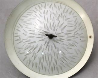 4003 - Vintage hanging mid-century light fixture 18" round