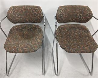 6500 - Pair of Vintage American Seating Action Stackers