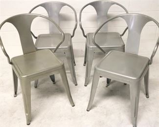 7008 - Set of 4 metal chairs 31 x 19 1/2 x 20