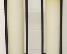 7031 - 2 Matching Vintage Floor Lamps 40" tall