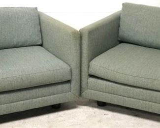7049 - Pair upholstered club chairs - David Edward 29 x 33 x 33