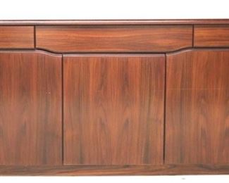 7053 - Mid-century Danish Skovby rosewood credenza light scratches 34 1/2 x 65 x 18 1/2