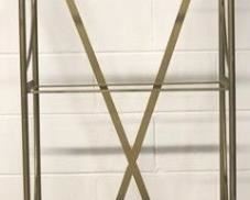 7055 - Brass bamboo 5 tier etagere - no glass for shelves 84 x 24 x 16