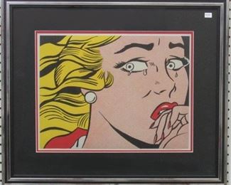 9001 - Crying girl giclee by Roy Lichtenstein 25 x 21
