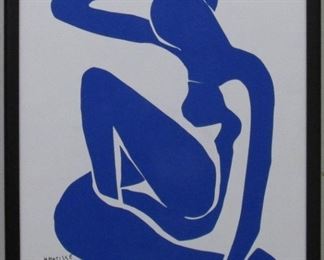 9008 - Blude Nude II on canvas by Henri Matisse 17 1/2 x 21 1/2