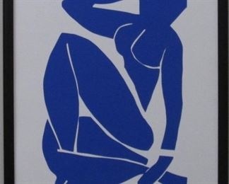 9009 - Blude Nude III on canvas by Henri Matisse 17 1/2 x 21 1/2