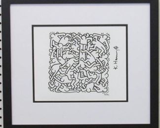 9013 - Party of Life Invitation giclee by Keith Haring 18 x 16