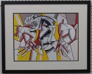 9014 - Horseman giclee by Roy Lichtenstein 26 1/2 x 21 1/2