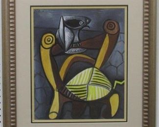 9019 - Owl on Chair giclee by Pablo Picasso 24 x 27