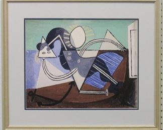 9022 - Woman Lying on Beach giclee by Pablo Picasso 25 x 25 1/2