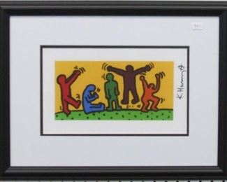 9027 - Dancers print by Keith Haring 20 1/2 x 15 1/2