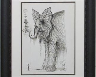 9029 - Elephant giclee by Salvador Dali 18 x 17