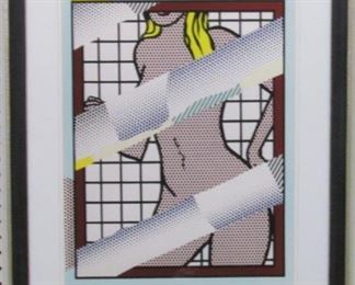 9030 - Reflections of Jessica Helms giclee by Roy Lichtenstein 21 1/2 x 26