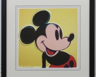 9036 - Mickey Mouse giclee by Andy Warhol 21 1/2 x 21 1/2