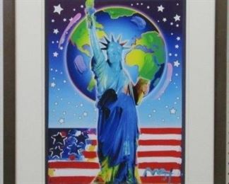 9042 - Peace on Earth giclee by Peter Max 22 x 27