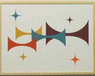 9044 - Stars & Horns on canvas 19 1/2 x 25