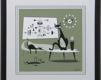 9059 - Cat lamps I by Egor Shashikhin 22 x 22