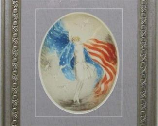 9066 - Miss America giclee by Louis Icart 19 1/2 x 22