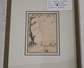 9072 - Salvidor Dali "Clowns in Clover" 1946 11.25 x 13.5