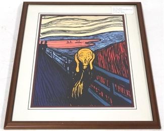 9075 - Andy Warhol After Edvard Munch "The Scream" 24.5 x 28