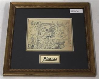 9085 - Picasso Erotic Print 1969 16 x 16.5