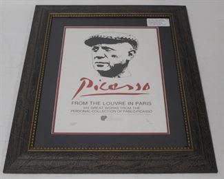 9088 - Picasso "From the Louvre in Paris" Print 33 x 28