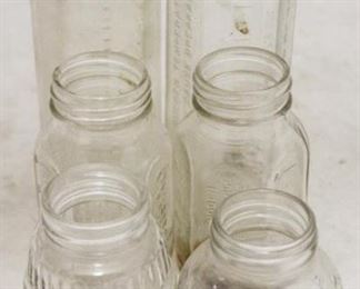 22 - Lot of 6 Vintage Glass Baby Bottles