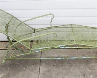 35 - Metal Chaise Lounge Chair 77 x 23 x 19