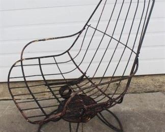 48 - Vintage Homecrest metal swivel chair 39 1/2 x 25 1/2 x 19 1/2