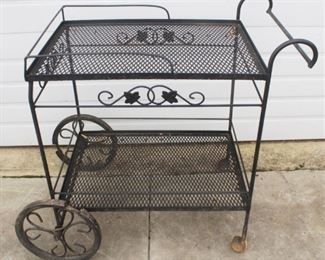53 - Outdoor Metal Rolling Cart 32 x 30 x 18 1/2