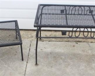 55 - 2pc. Patio Table Set Table - 15 x 30 1/2 x 16 9 x 16 x 18 1/2