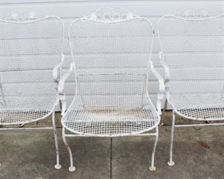 76 - 3pc. Vintage Metal Chair Set 35 x 23 x 17