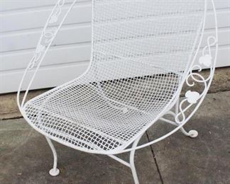 77 - Vintage Metal Patio Chair 30 x 28 1/2 x 21