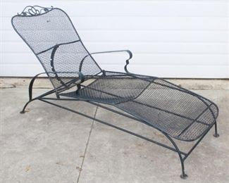 81 - Metal Chaise Lounge Chair 71 x 23 x 19
