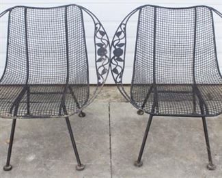 82 - Pair of Vintage Metal Patio Chairs 27 x 28 x 21 1/2