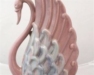 166 - Royal Haeger Pottery Swan Vase 15 1/2" tall