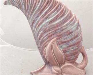 167 - Royal Haeger Pottery Leaf Vase - AS IS - Chipped 12 1/4" tall