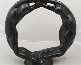 185 - Royal Haeger Circle of Love sculpture 15 x 14