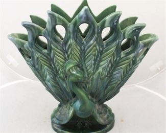 184 - Royal Haeger Peacock Vase 15" tall