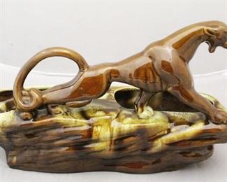 191 - Royal Haeger Mountain Lion Planter 14" x 9"