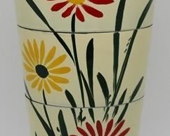 277 - Mid-Century Stacking Bowl Set - 13" tall 4-bowls - Lid for Top Bowl 6.25" diameter