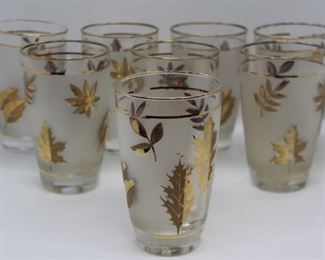 293 - Set of 8 "Libby" Glasses - seen in "Mad Men" 5.25 tall